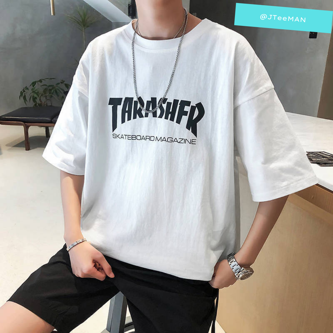 Áo thun unisex form rộng jteeman, áo thun nam tay lỡ in chữ tarashfr, áo thun nam tay ngắn vải cotton thoáng mát jt9 7 Áo thun unisex form rộng jteeman, áo thun nam tay lỡ in chữ tarashfr, áo thun nam tay ngắn vải cotton thoáng mát jt9 7