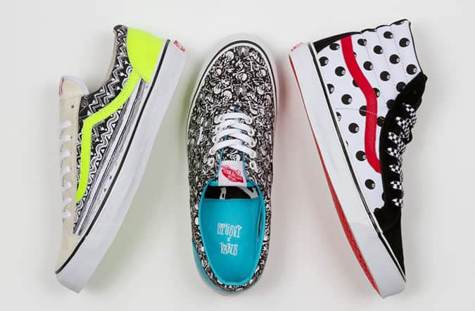 Vault by vans x stussy collaboration print trainers