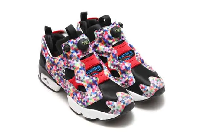 Reebok x atmos instapump fury / phase 1 pro neon digi camo pack trainers