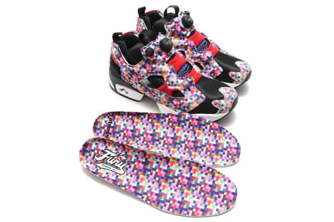 Reebok x atmos instapump fury / phase 1 pro neon digi camo pack trainers