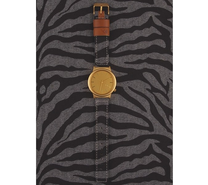 Đồng hồ komono: dòng wizard print 22 Đồng hồ denim zebra komono