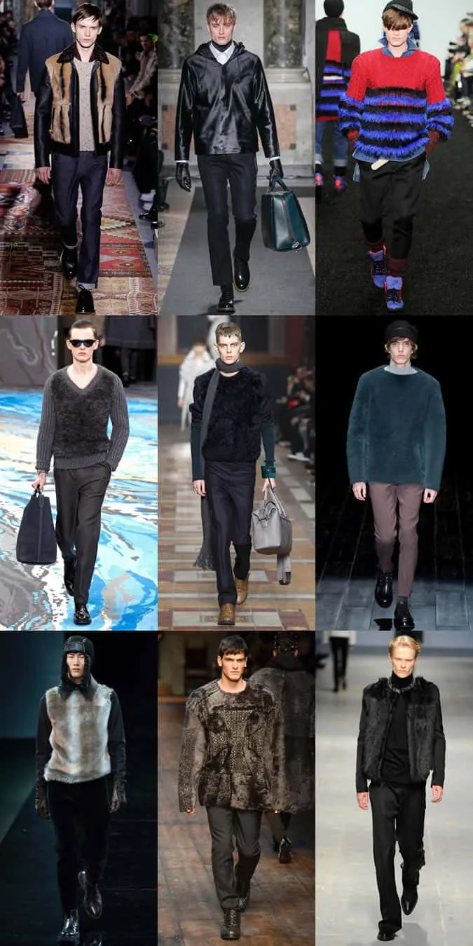 Quần áo lông thú nam trên đường băng aw14 menswear