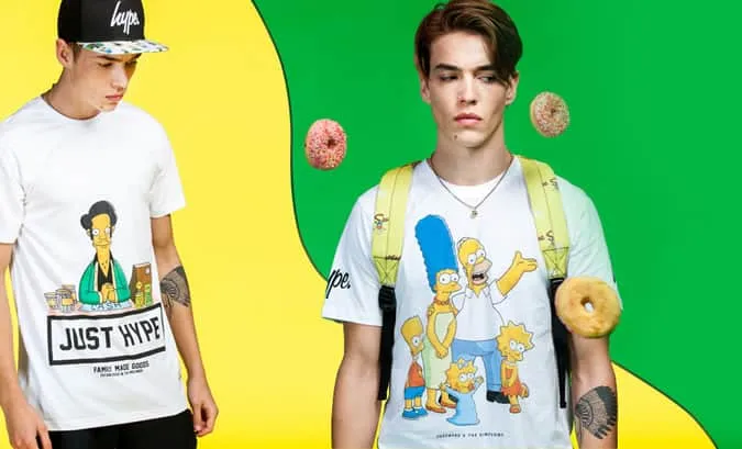Hype x the simpsons clothing