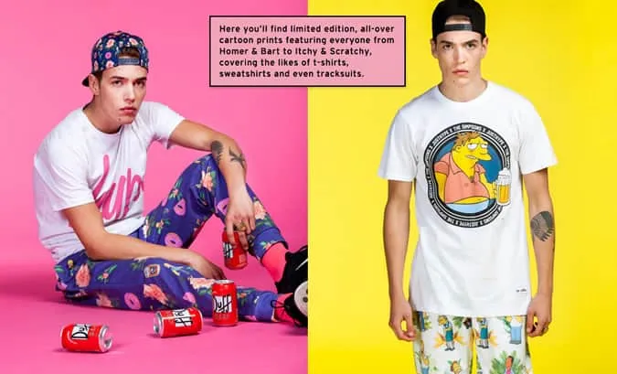 Hype x the simpsons clothing