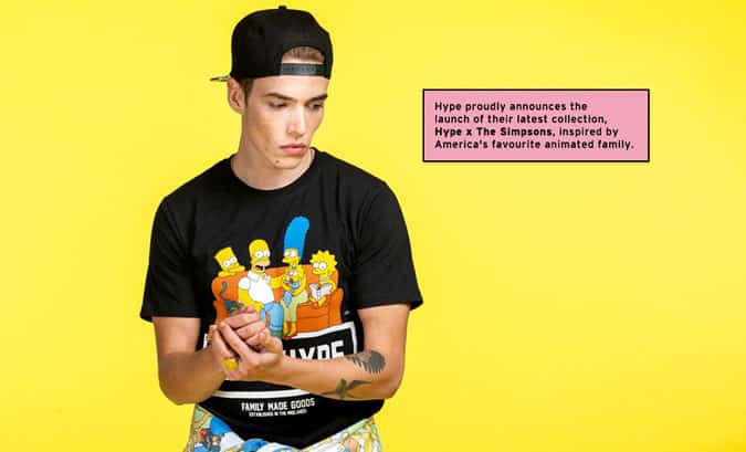 Hype x the simpsons clothing