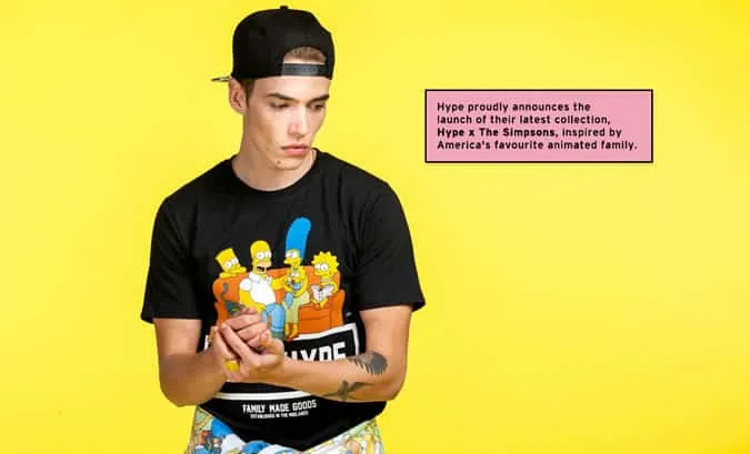 Hype x the simpsons clothing