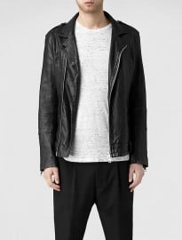 Cảm hứng về trang phục: mùa chuyển tiếp thông minh-giản dị 2 Alls paint griffin leather biker jacket