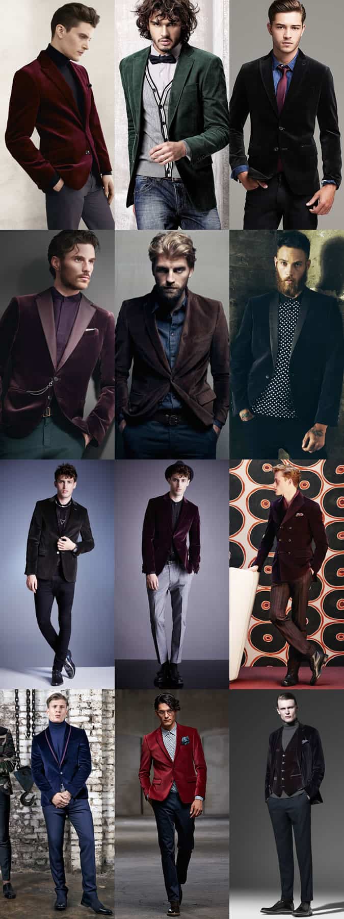 Áo khoác nhung dành cho nam - Lookbook truyền cảm hứng cho trang phục thông thường / đi chơi ban đêm