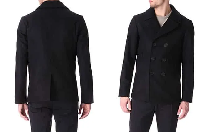Hunter gather áo khoác len lông cừu melton