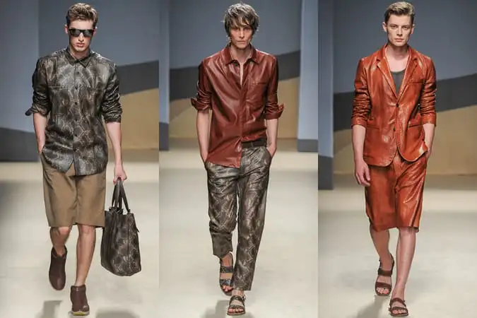 Trussardi snakeskin pieces - ss14 menswear runways