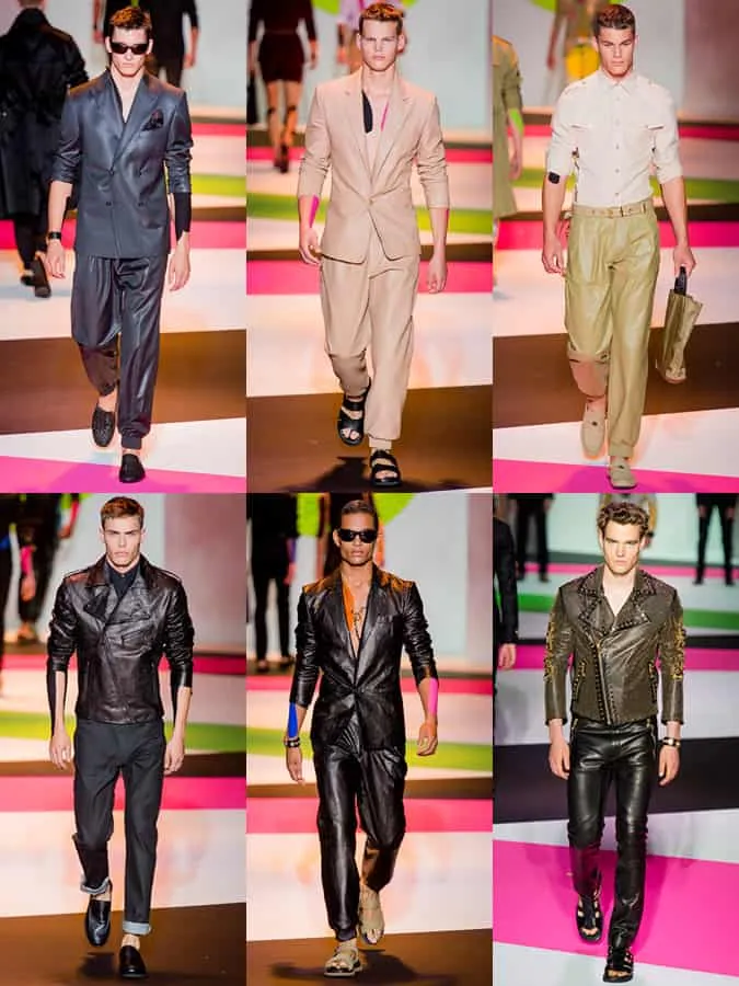 Versace leather & snakeskin pieces - ss14 menswear runways