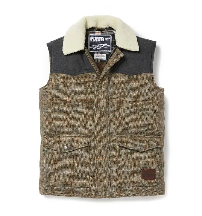 Puffa x harris tweed