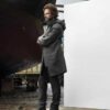 Norwegian rain double breasted herringbone raincoat