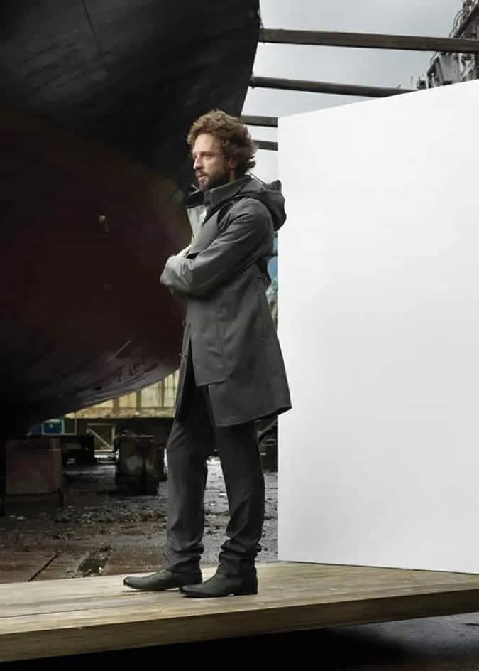 Norwegian Rain Double Breasted Herringbone Raincoat