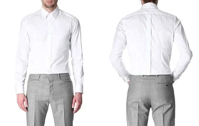 HUNTER GATHER Stretch-poplin tailored-fit single-cuff shirt