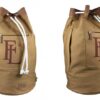 Arnold duffel bag leather trim tan
