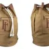 Arnold duffel bag leather trim tan