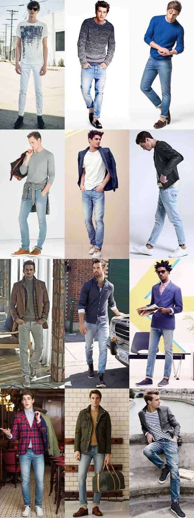 Lookbook lấy cảm hứng từ trang phục denim của nam giới light wash