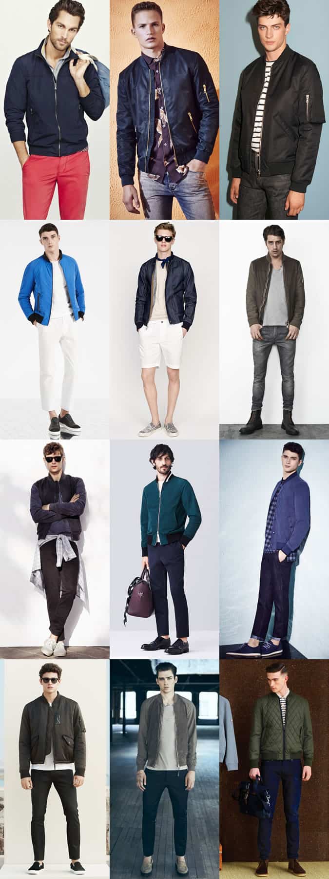 Áo khoác bomber nam outfit inspiration lookbook