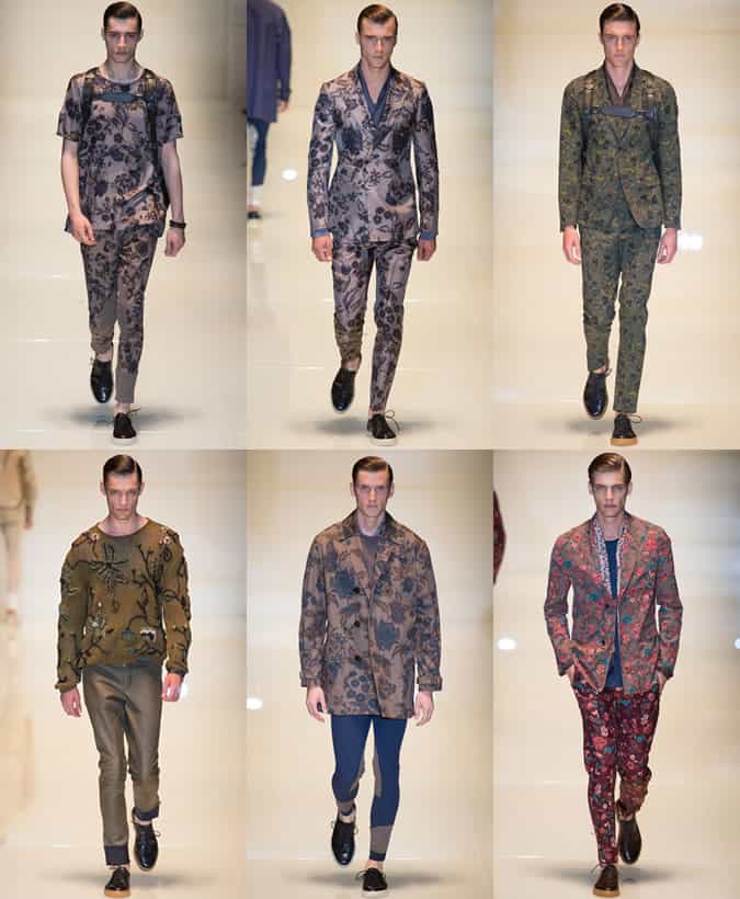 Xu hướng thời trang nam xuân hè 2014: in hoa 1 Gucci - nam in hoa trên đường băng ss14