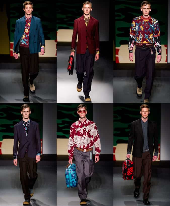 Xu hướng thời trang nam xuân hè 2014: in hoa 2 Prada - in hoa nam trên đường băng ss14