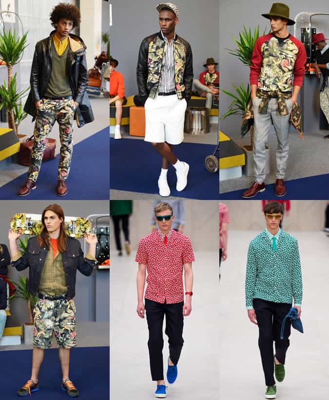 Xu hướng thời trang nam xuân hè 2014: in hoa 3 Ami và burberry prorsum - in hoa nam trên đường băng ss14