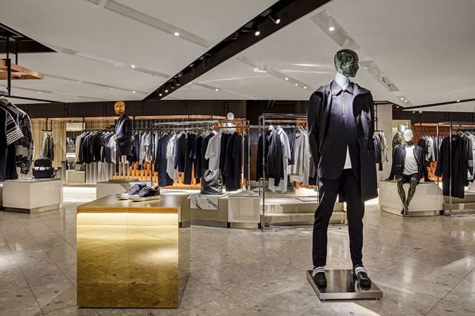 Bộ phận quần áo nam của harvey nichols được tân trang lại