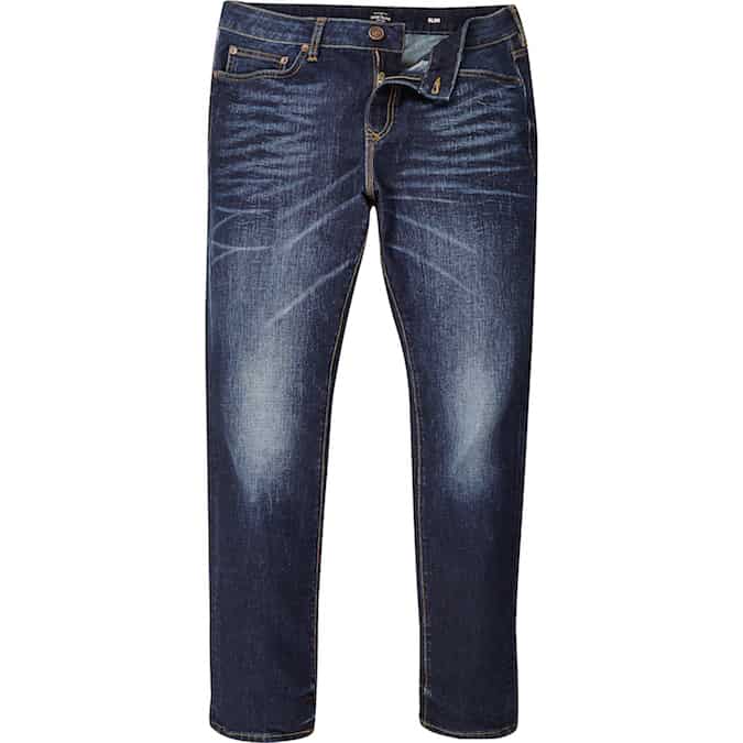 quần jean skinny-màu chàm đã giặt
