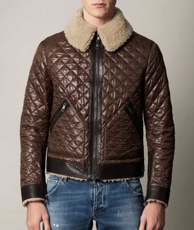 Burberry brit quilted aviator jacket