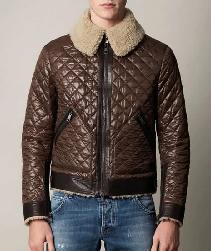 Burberry brit quilted aviator jacket