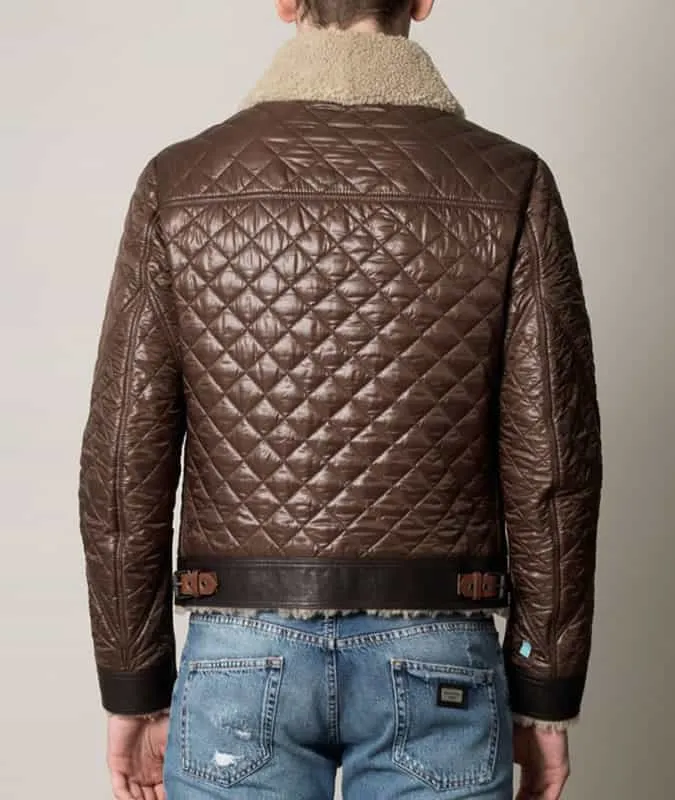 Burberry brit quilted aviator jacket