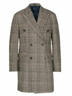 Áo khoác kiểm tra F & F Wool Riched