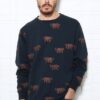 Áo len thêu họa tiết da báo anerkjendt oliver 41 Urban outfitters logo