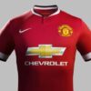 Bộ quần áo bóng đá trên sân nhà của manchester united mùa giải 2014/15 30 Nike logo