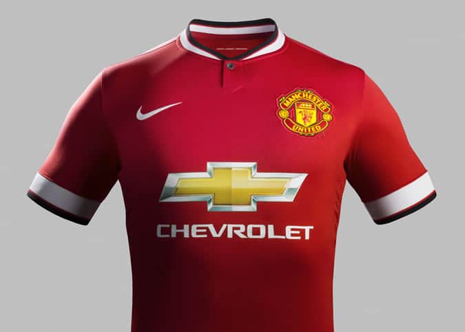 Bộ quần áo bóng đá trên sân nhà của manchester united mùa giải 2014/15 1 Bộ quần áo bóng đá trên sân nhà của manchester united mùa giải 2014/15