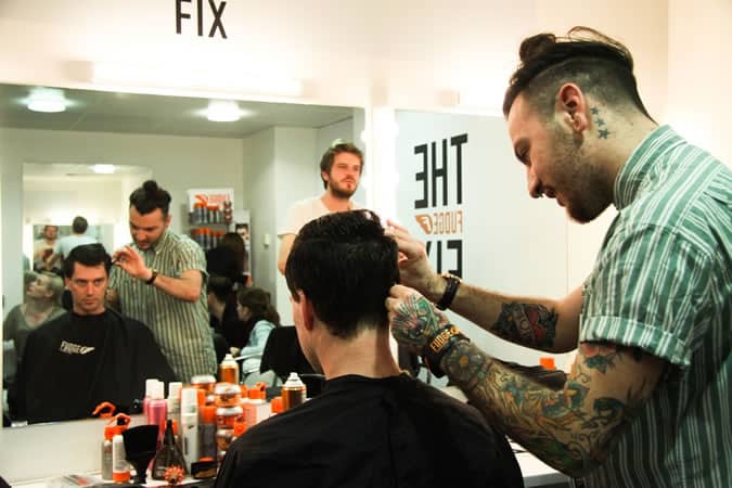Đối tác của fudge với hội đồng thời trang anh 7 The fudge fix popup salon tại london collections: men aw14