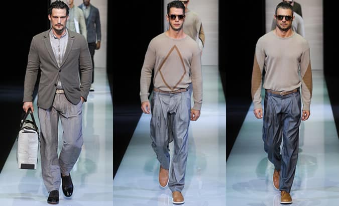 Xu hướng thời trang aw13 của nam giới: quần xếp ly 2 Quần xếp ly giorgio armani