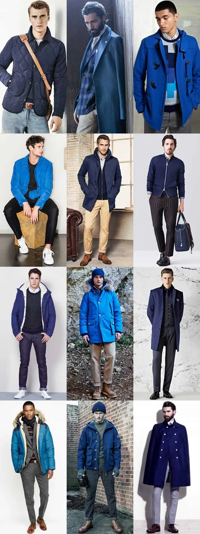 Nam giới shades of blue / navy coats and jackets lookbook