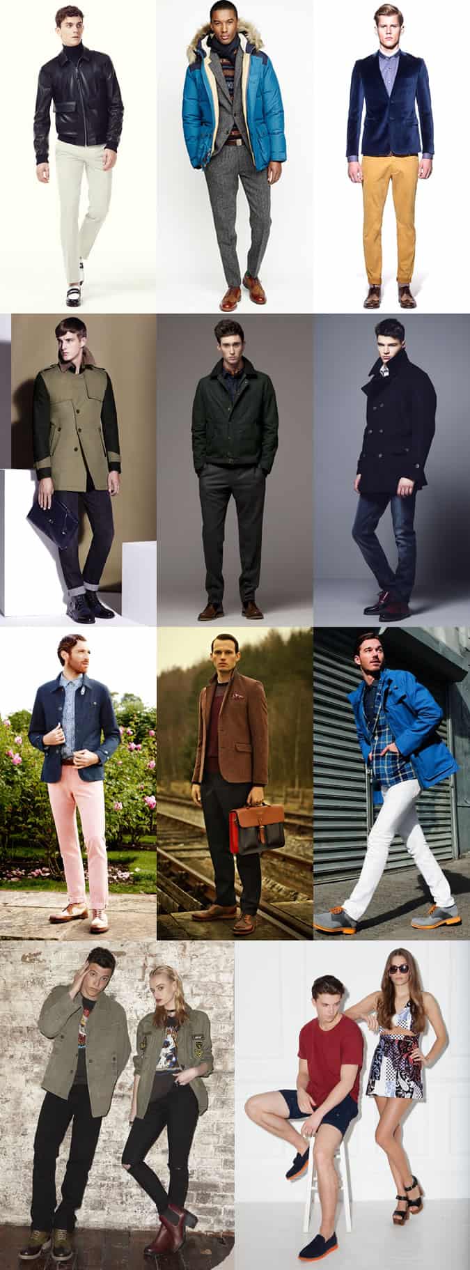 Xu hướng giày dép chính aw13 của nam giới 5 Sách hướng dẫn lấy cảm hứng từ trang phục cho nam giới với hai tông màu và tương phản