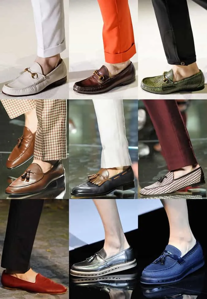 Giày lười nam trên sàn diễn gucci, zegna, hermes và armani ss13