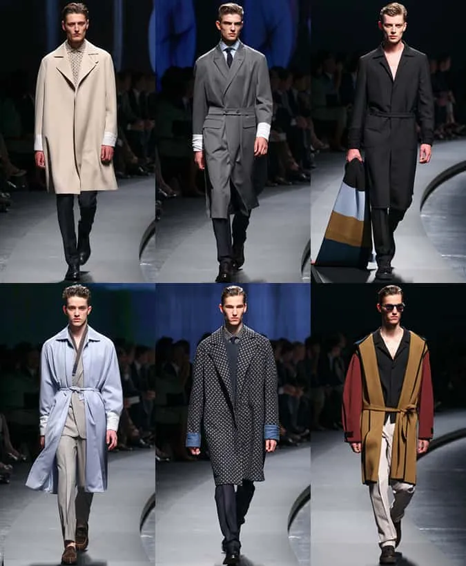 Áo khoác dài trên đường băng ermenegildo zegna ss14