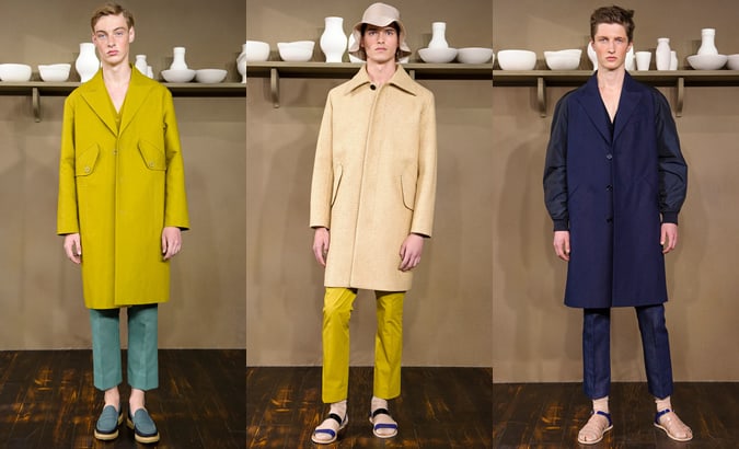 Áo khoác dài trên đường băng Carven SS14