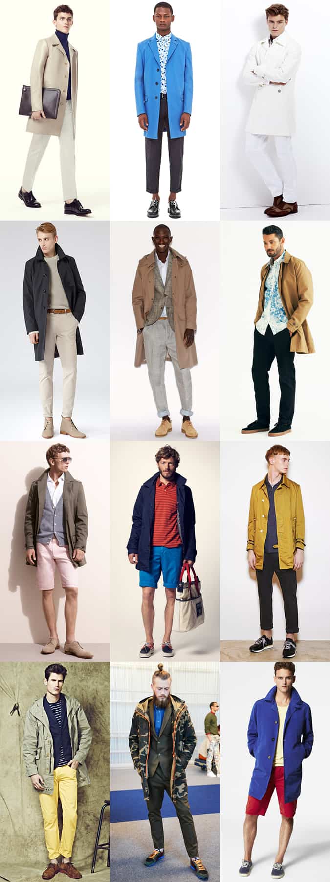 Áo khoác dài nam và áo khoác ngoài - Lookbook Xuân / Hè 2014