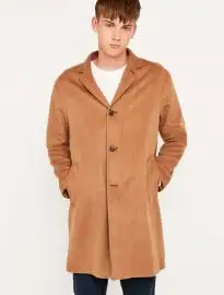 Shore leave by urban outfitters lucifer classic camel overcoat