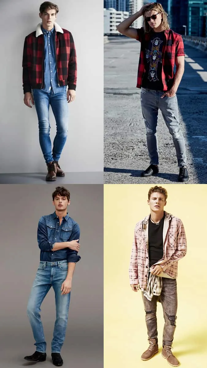 Americana-themed menswear - cách mặc đồ đôi denim, quần áo cao bồi và áo khoác dạ cho nam giới