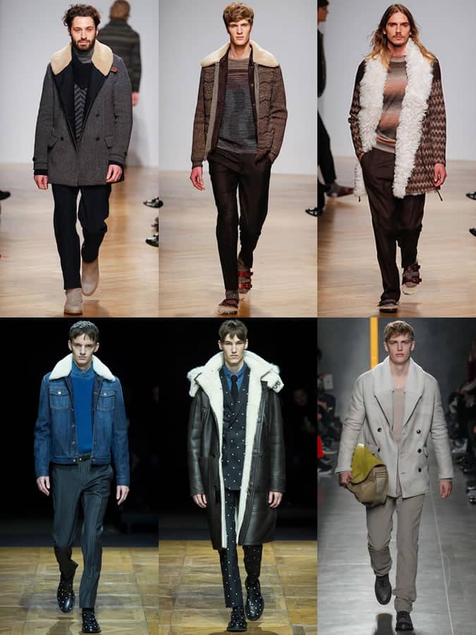 Áo khoác măng tô nam trên đường băng AW14 Menswear
