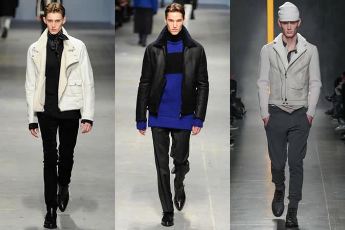 Áo khoác Aviator & Biker nam trên đường băng AW14 Menswear