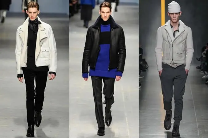 Áo khoác aviator & biker nam trên đường băng aw14 menswear