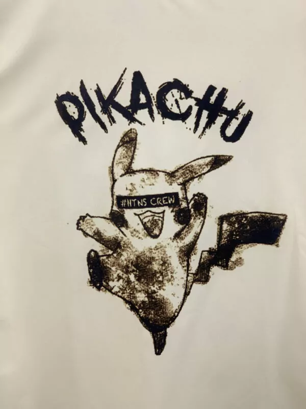 Áo thun unisex tay lỡ form rộng in hình pikachu dành cho nam nữ, áo phông unisex jteeman hiệu ứng pikachu vải cotton thoáng mát jt34_3