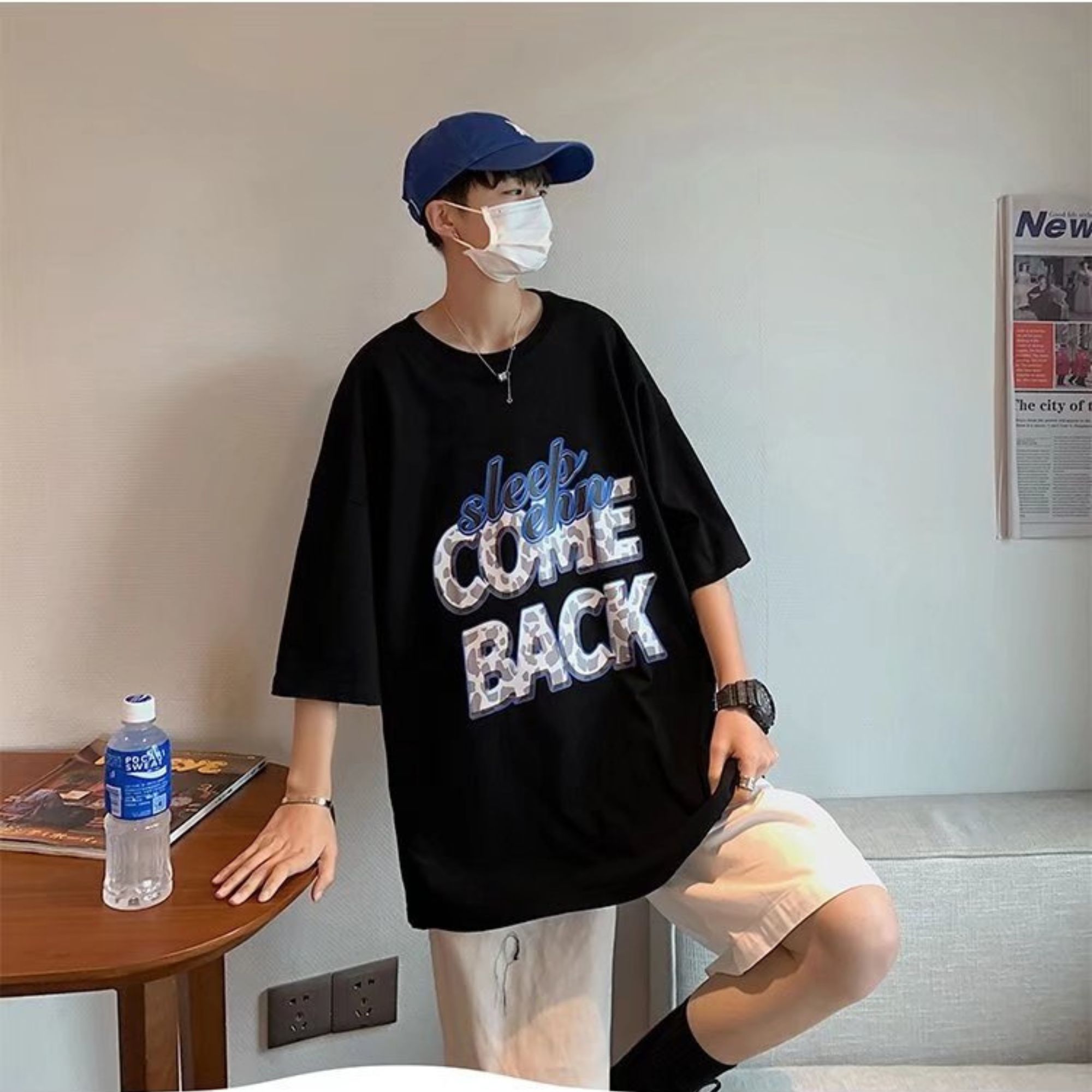 Áo thun unisex tay lỡ in chữ sleep come back, áo phông unisex freesize, áo thun unisex cotton nam nữ jteeman jt31 (1) Ao thun unisex tay lo in chu sleep come back ao phong unisex freesize ao thun unisex cotton nam nu jteeman jt31 1
